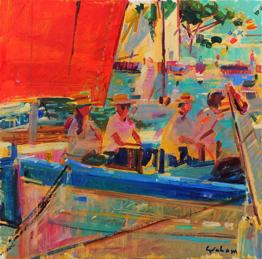 Detail of Shimmering Sea, Saint-Tropez by Peter Graham