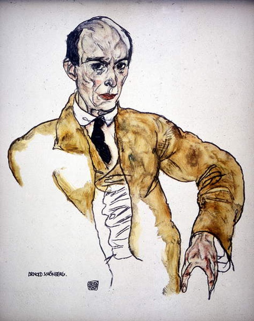 Detail of Arnold Schoenberg, 1917 by Egon Schiele