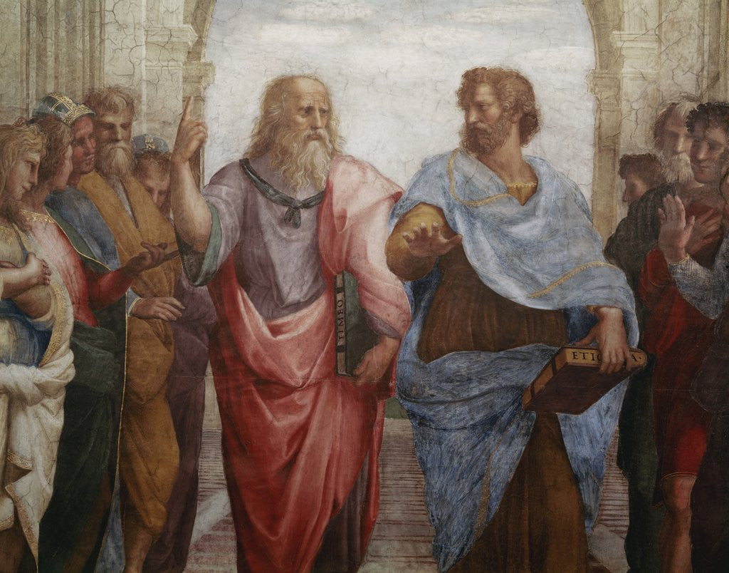 Detail of Detail of Plato and Aristotle from The School of Athens by Raphael