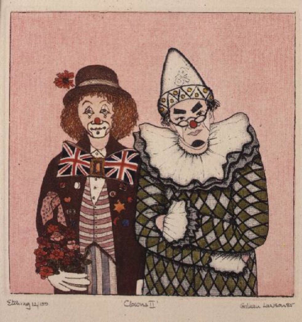 Detail of Clowns II by Gillian Lawson