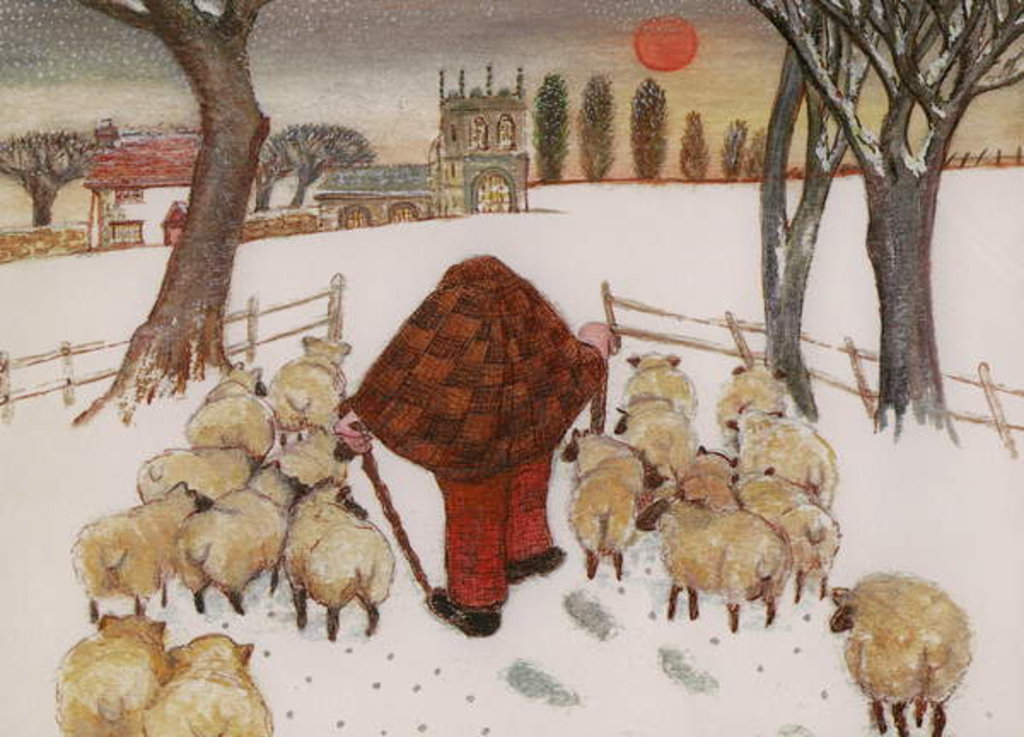 Detail of The Shepherd Returns, 1985 by Gillian Lawson