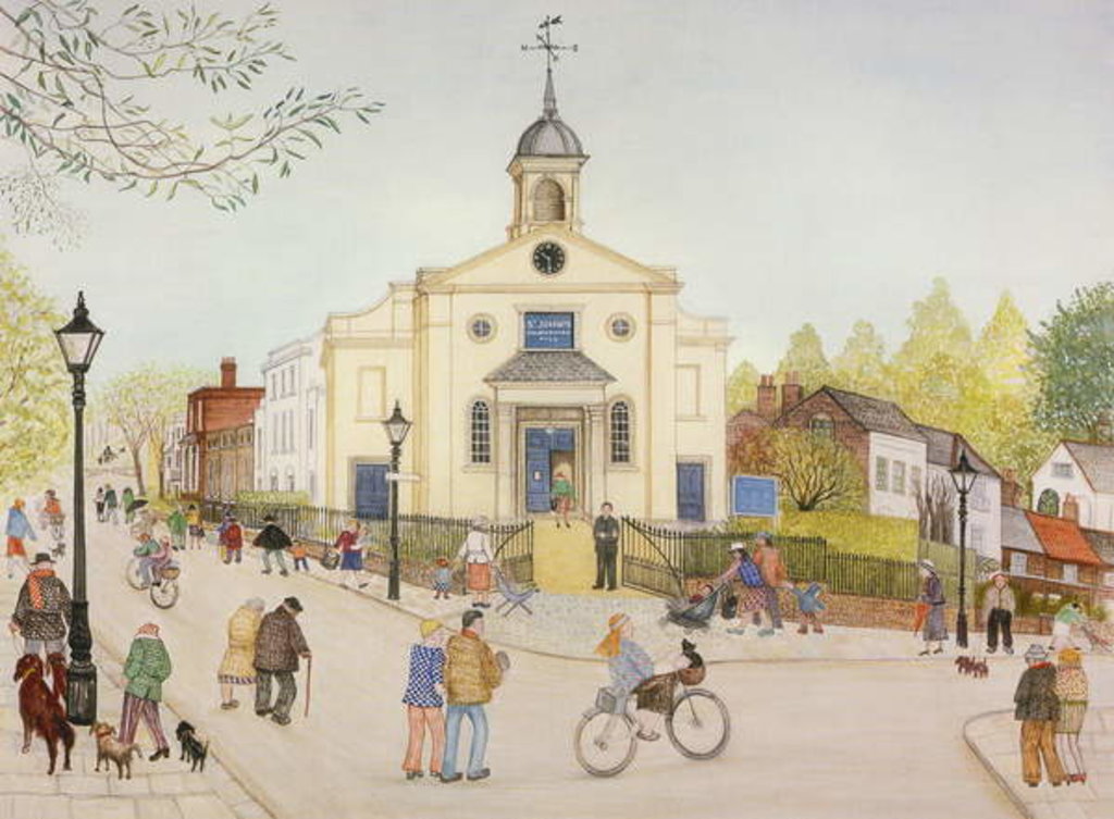 Detail of St John's, Downshire Hill, Hampstead, 2002 by Gillian Lawson