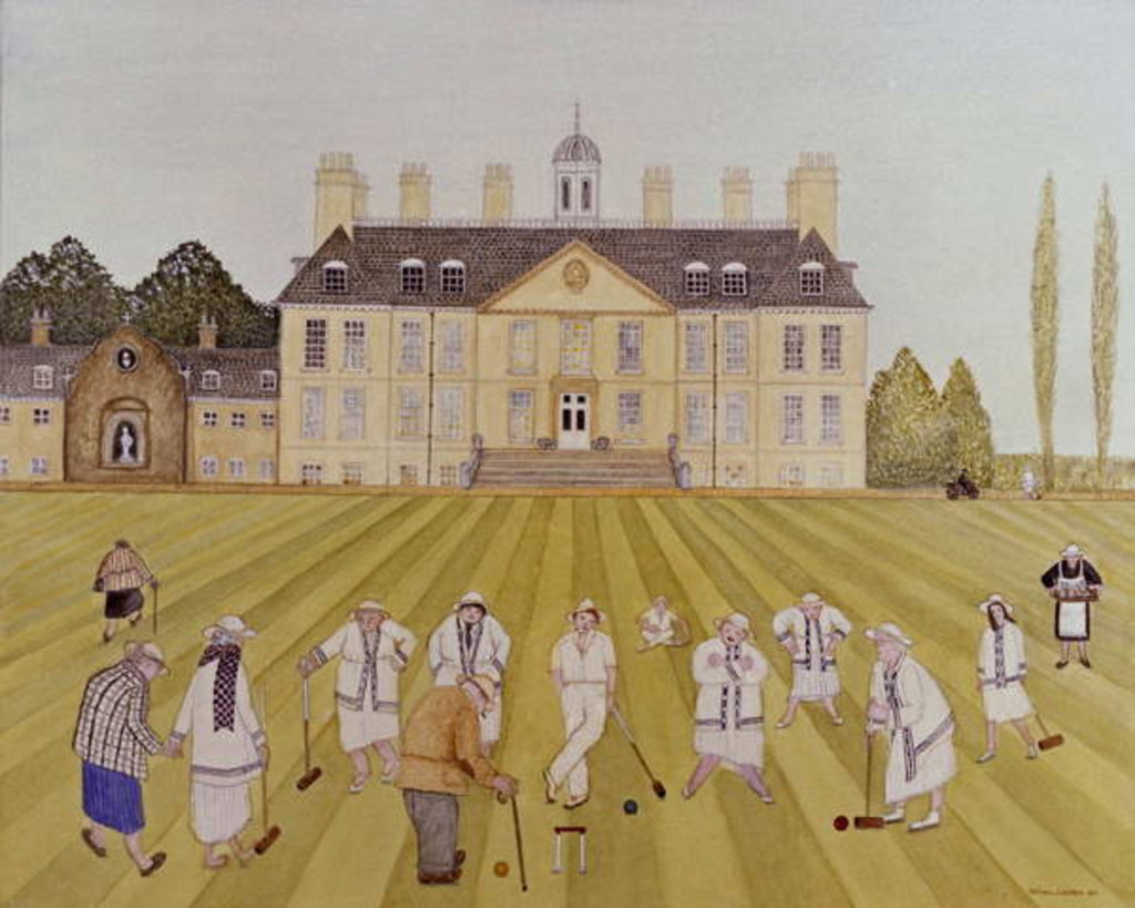 Detail of Croquet on the Lawn, 1989 by Gillian Lawson