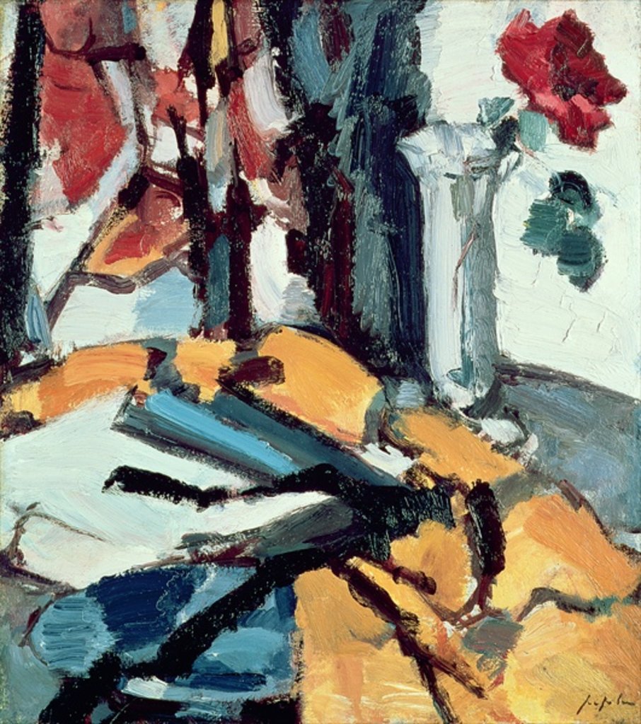 Detail of Red Rose by Samuel John Peploe