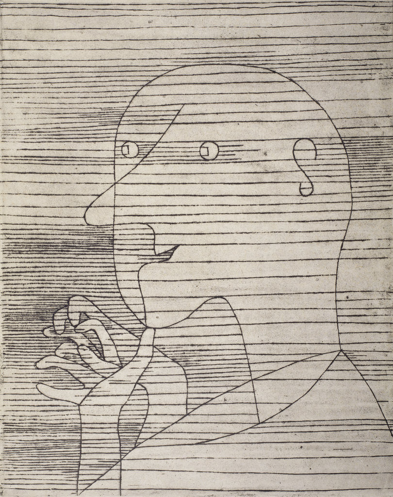 Detail of Rechnender Greis [Old Man Calculating] by Paul Klee