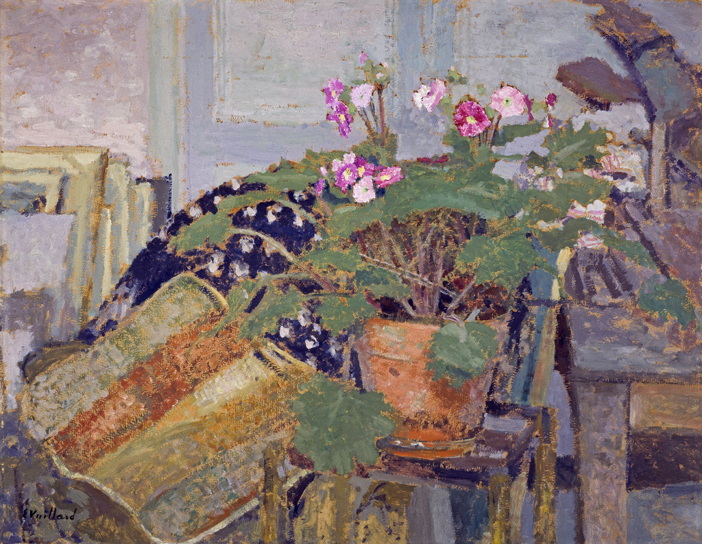 Detail of Le Pot de fleurs by Edouard Vuillard