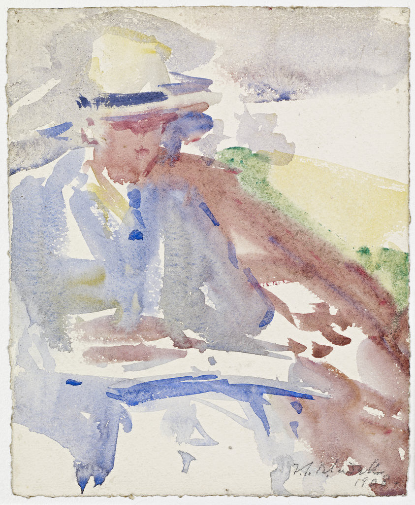 Detail of Portrait of a Man, Seated by Francis Campbell Boileau Cadell