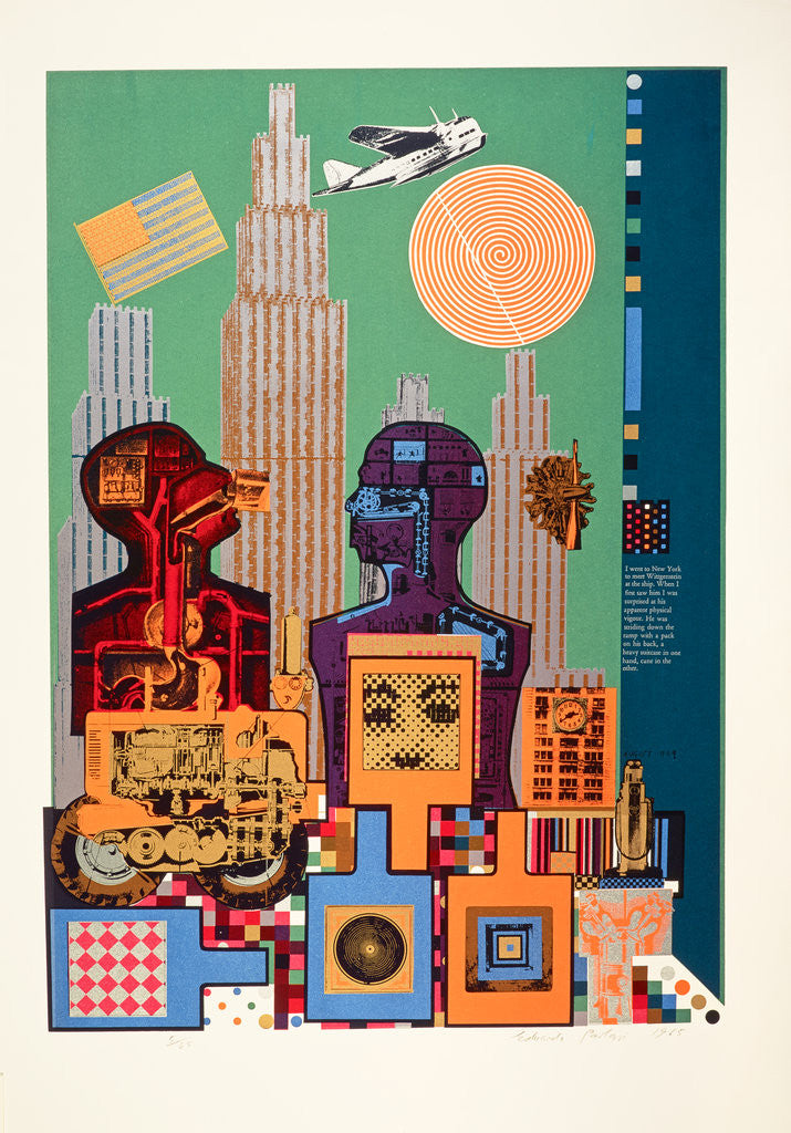 Detail of Wittgenstein in New York. From As is when by Eduardo Paolozzi