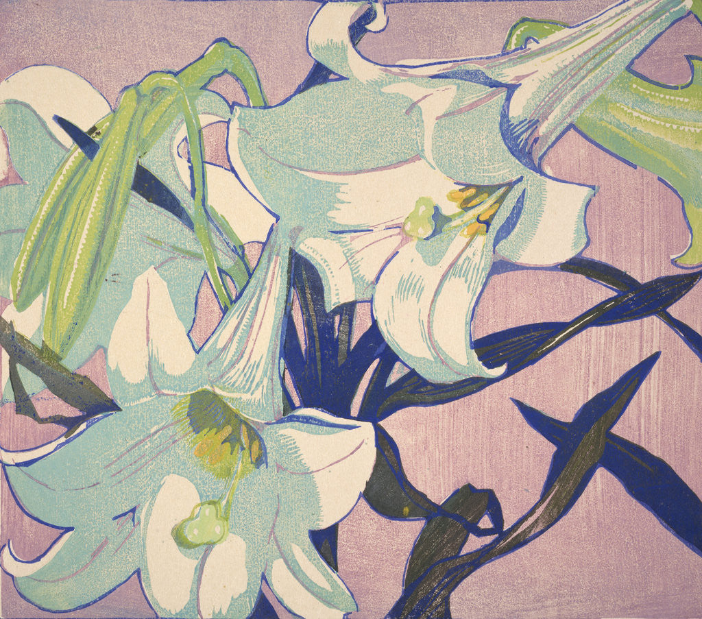 Detail of White Lilies by Mabel Royds