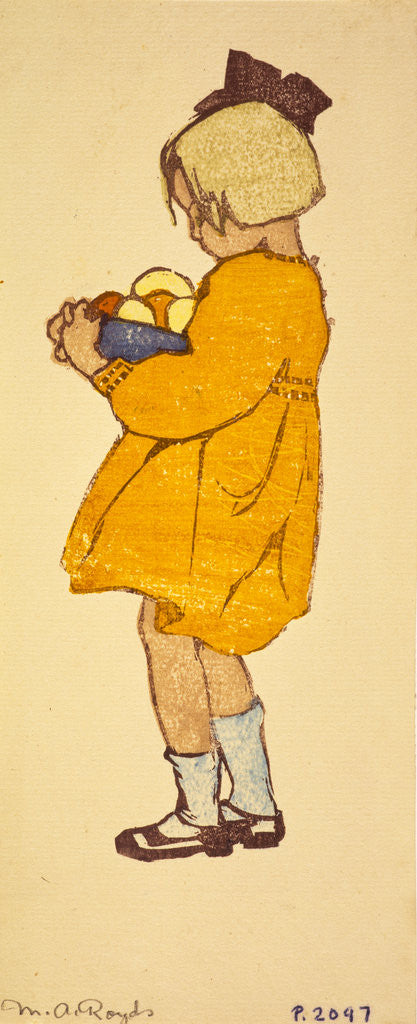 Detail of Little Girl with Bowl of Fruit (or Marjorie) by Mabel Royds