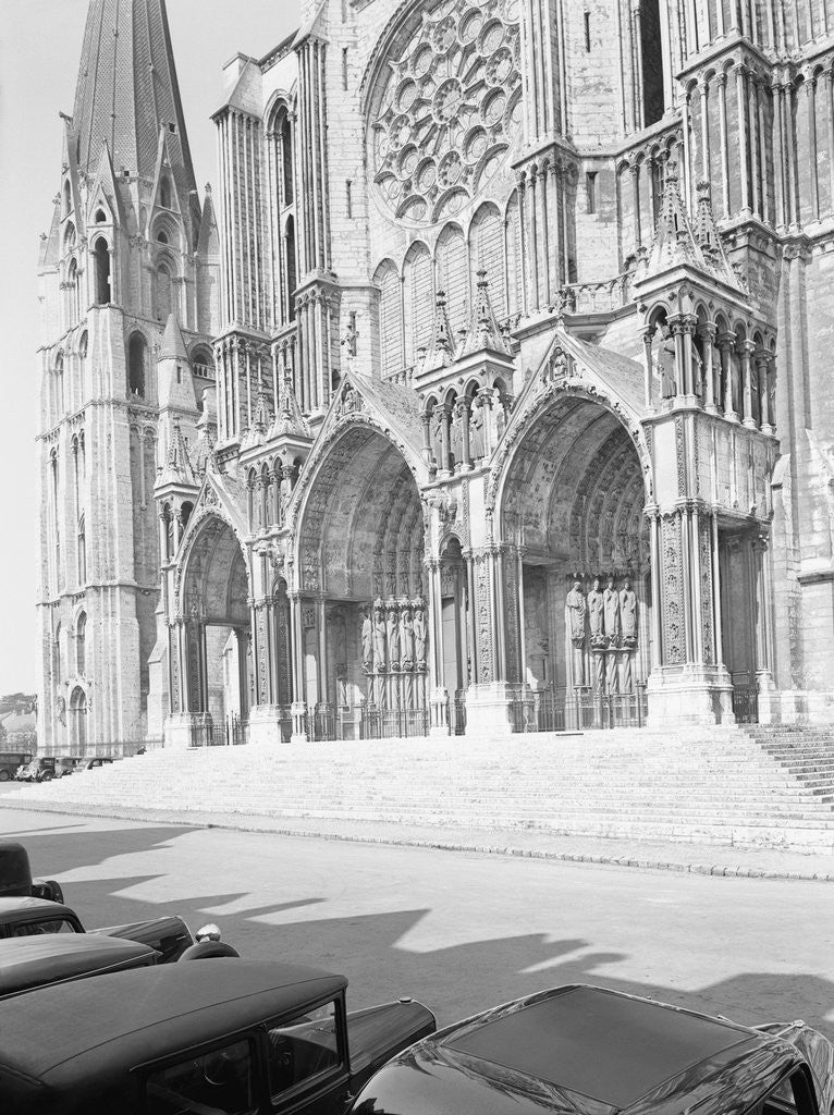 Detail of Exterior Showing the Cathedral of Chartres by Anonymous