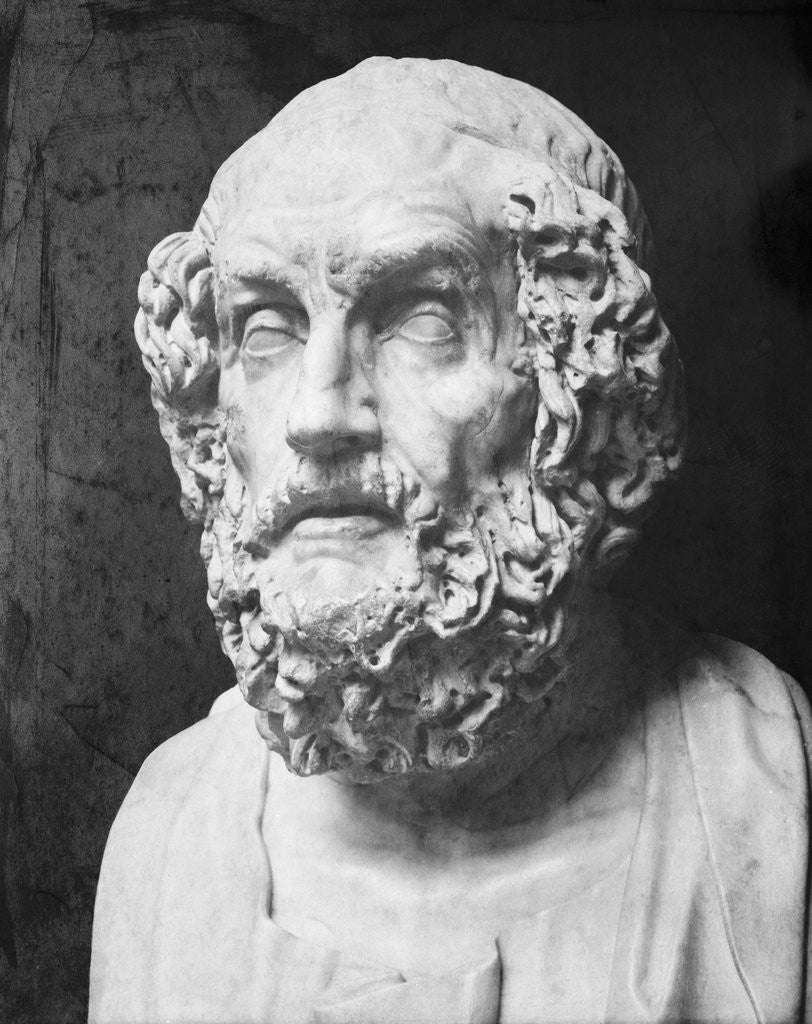 Detail of View of Statue of Homer by Anonymous
