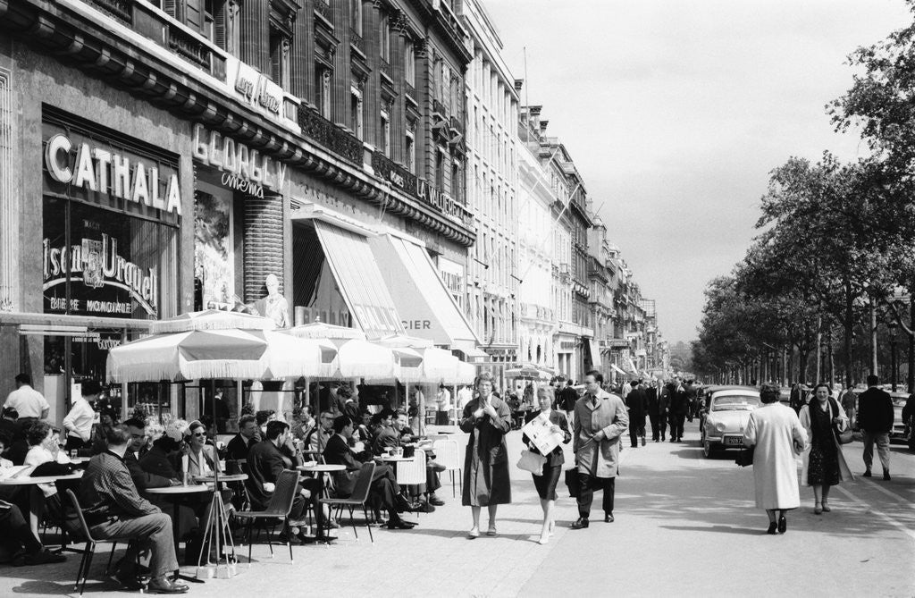 Detail of Sidewalk Cafe on the Champs-Elysees in Paris by Corbis