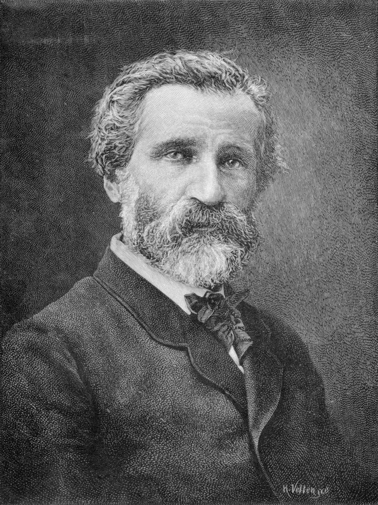 Detail of Portrait of Opera Composer Giuseppe Verdi by Anonymous