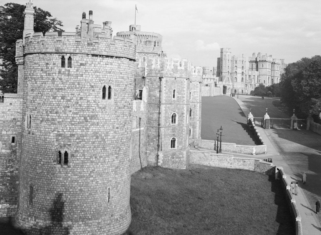 Detail of Exterior View of Windsor Castle by Anonymous