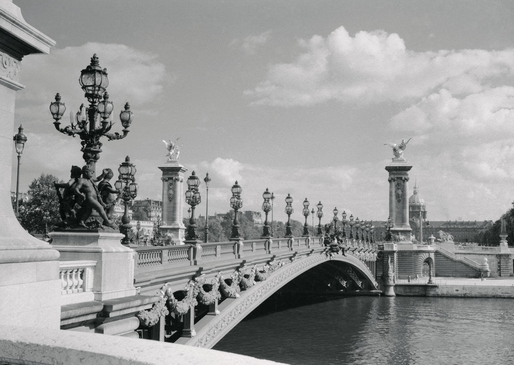 Detail of View of Pont Alexander III Bridge Scene by Anonymous