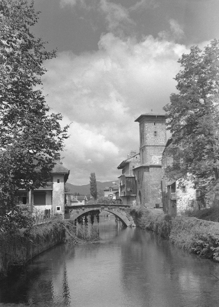 Detail of View of River and Town by Anonymous