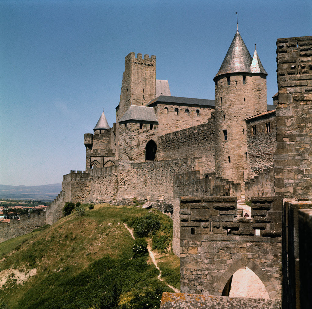 Detail of Castle on Hill by Anonymous
