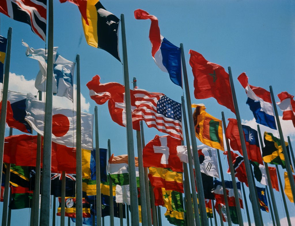 Detail of Flags of Different Countries by Anonymous