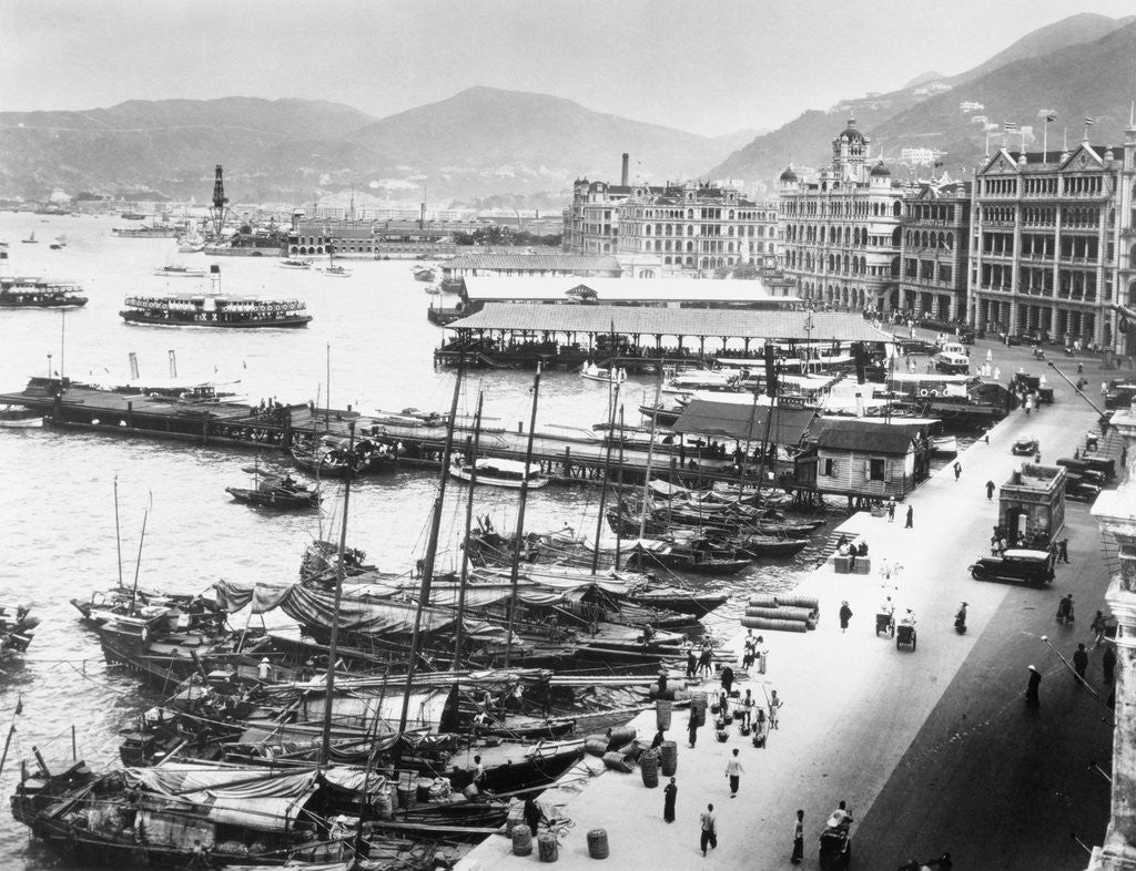 Detail of Hong Kong Harbor by Anonymous