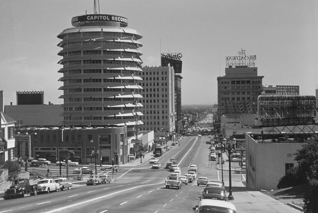 Detail of Capitol Records Building on Hollywood Street by Anonymous