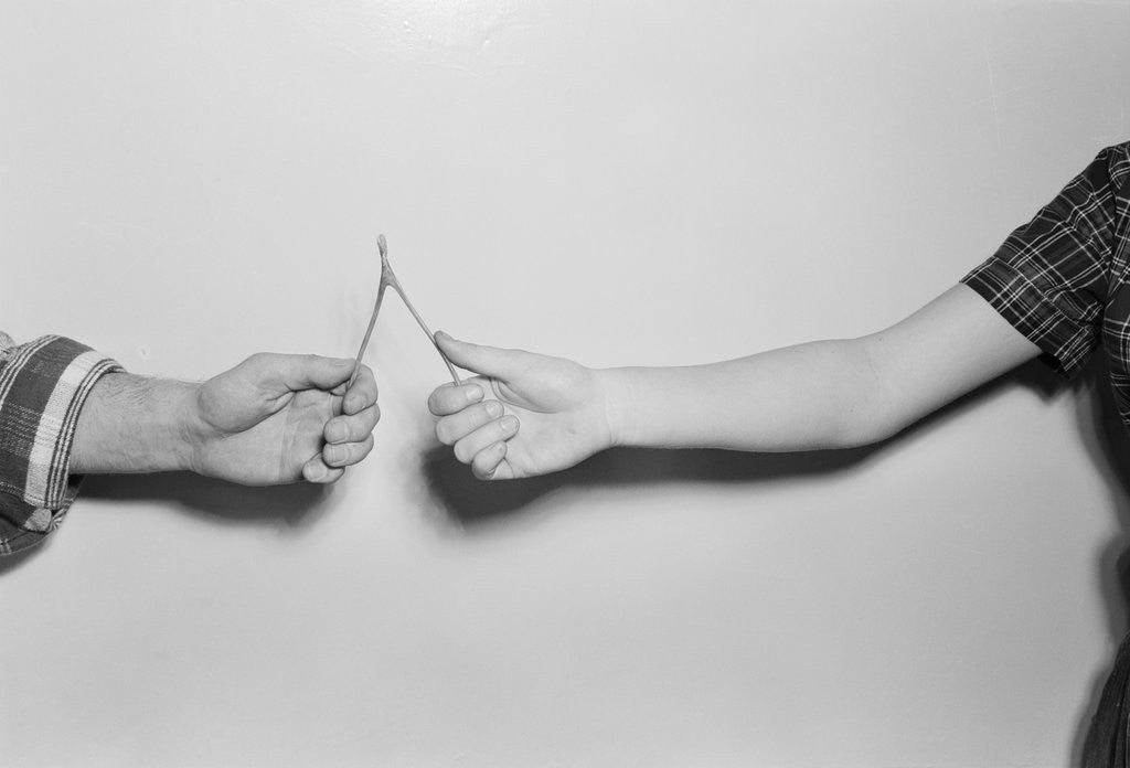 Detail of Breaking a Wishbone by Anonymous