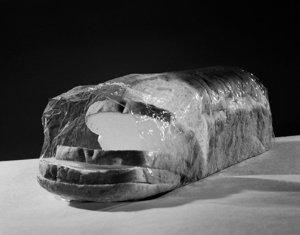 Detail of Bread Wrapped in Cellophane by Corbis