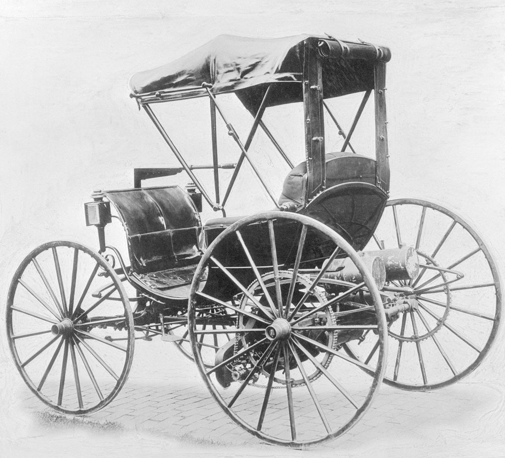 Detail of View of First Internal Combustion Motor Car by Corbis