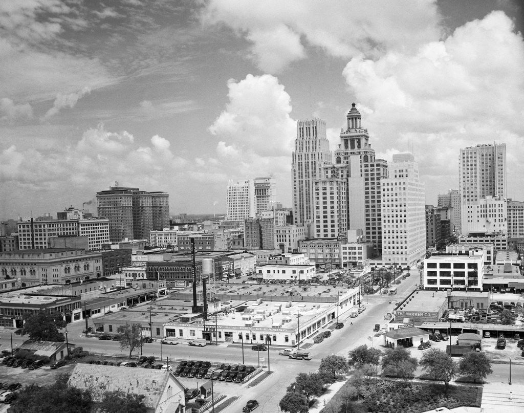 Detail of Skyline of Business Section of Houston, Texas by Anonymous