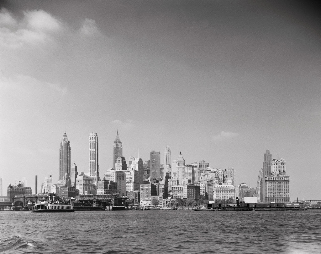 Detail of Manhattan Across River by Anonymous