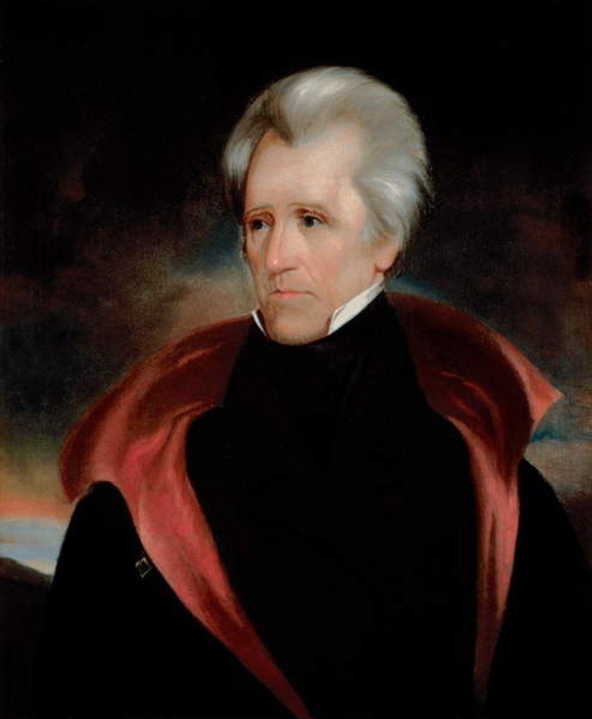 Detail of Portrait of Andrew Jackson, c.1837 by Ralph Eleaser Whiteside Earl