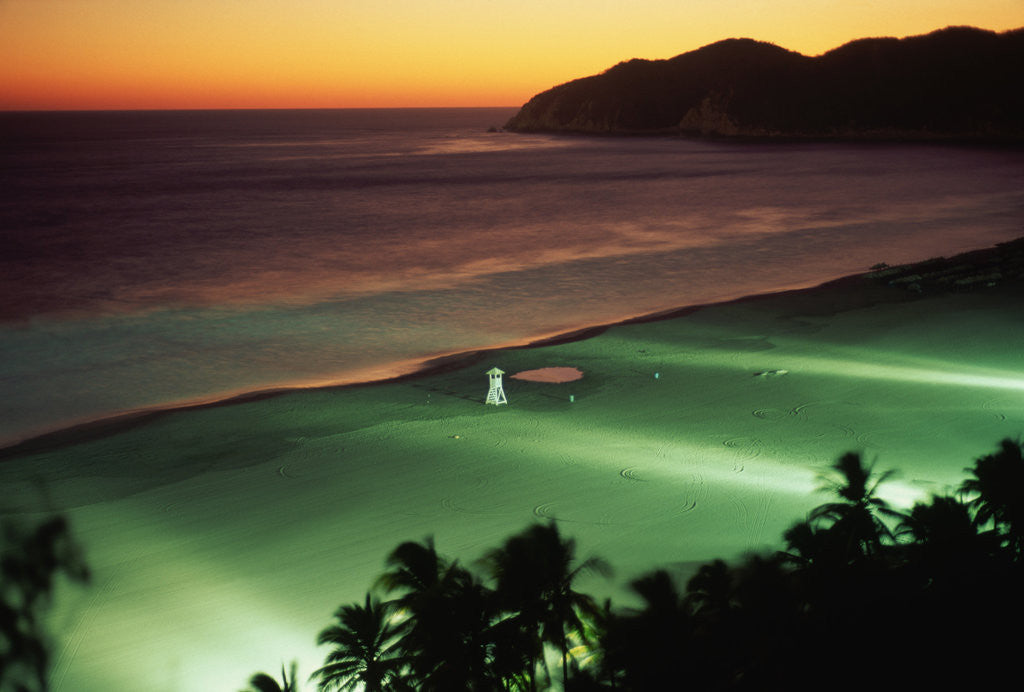 Detail of Beach in Acapulco at Sunset by Corbis