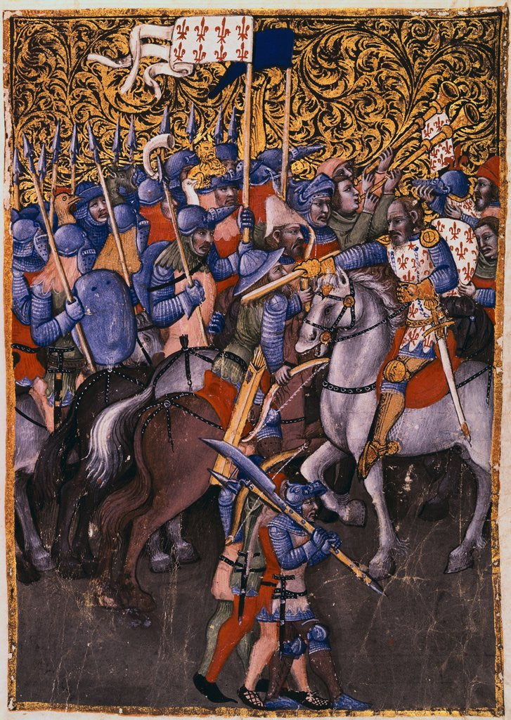 Detail of Battle Scene Attributed to Niccolo da Bologna by Anonymous