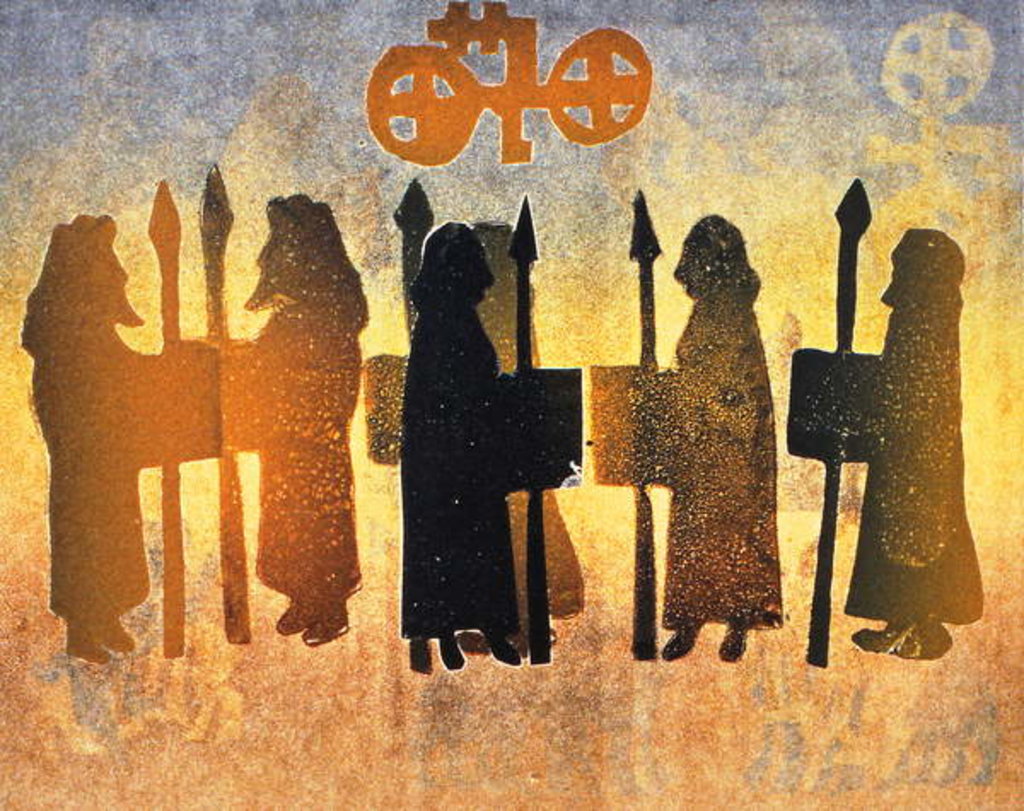 Detail of Border Picts, 2000 by Gloria Wallington