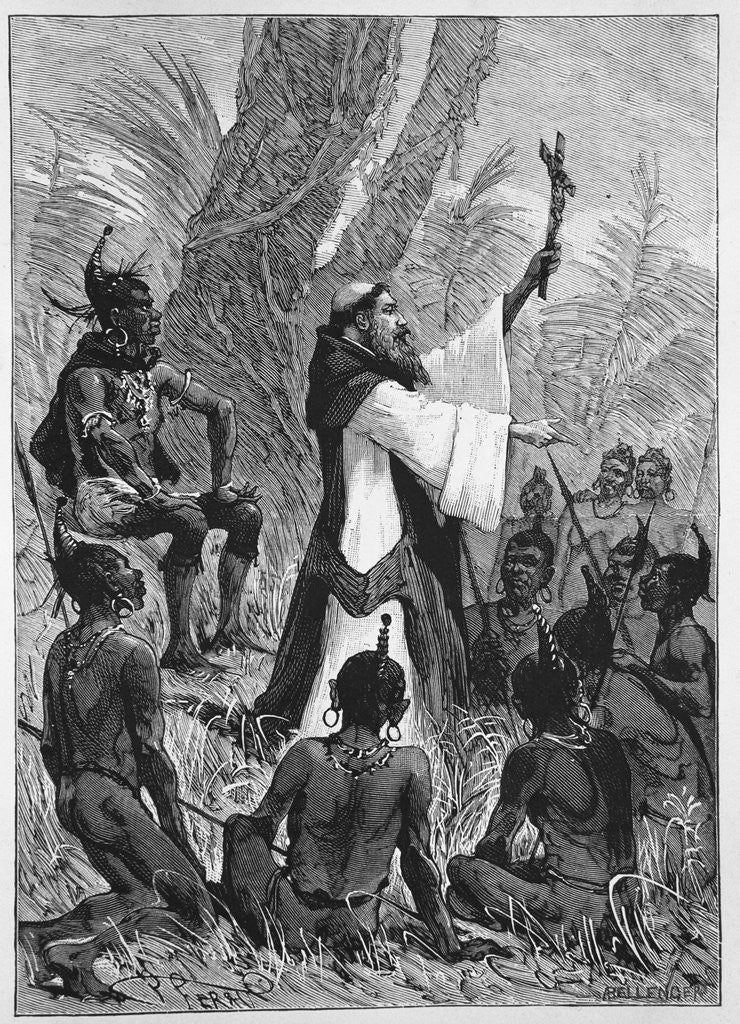 Detail of Capuchin, Franciscan Missionary in the Congo by Anonymous