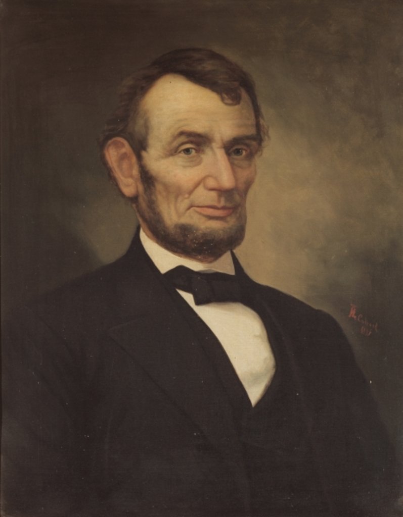 Detail of Abraham Lincoln, 1888 by H. Colcard