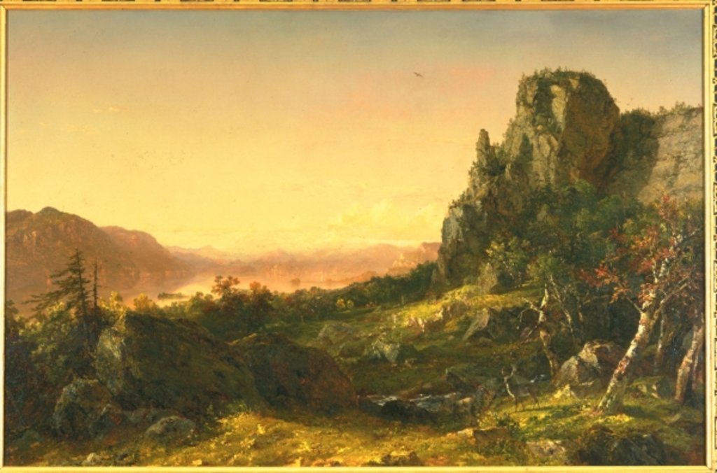 Detail of Rocky Landscape, 1853 by John Frederick Kensett