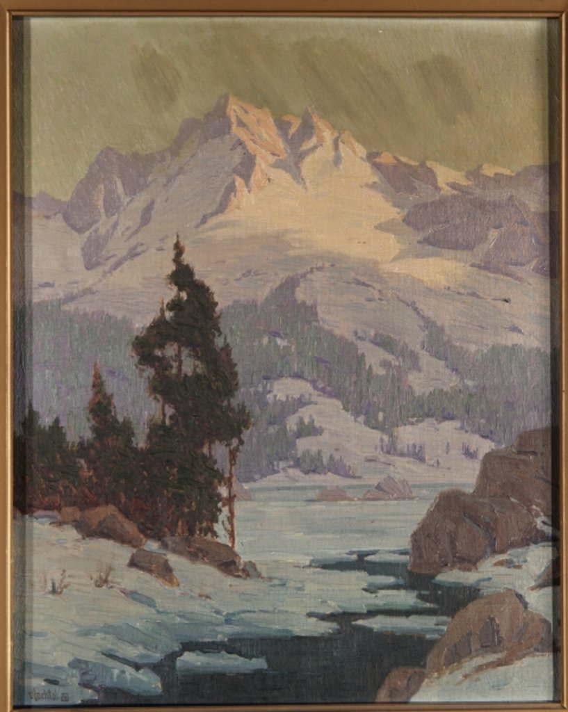 Detail of View of the south fork of Bishop Creek by Elmer Wachtel