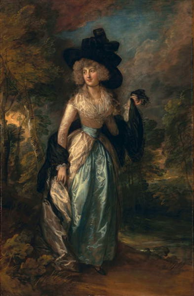 Detail of Juliana, Baroness Petre, 1788 by Thomas Gainsborough