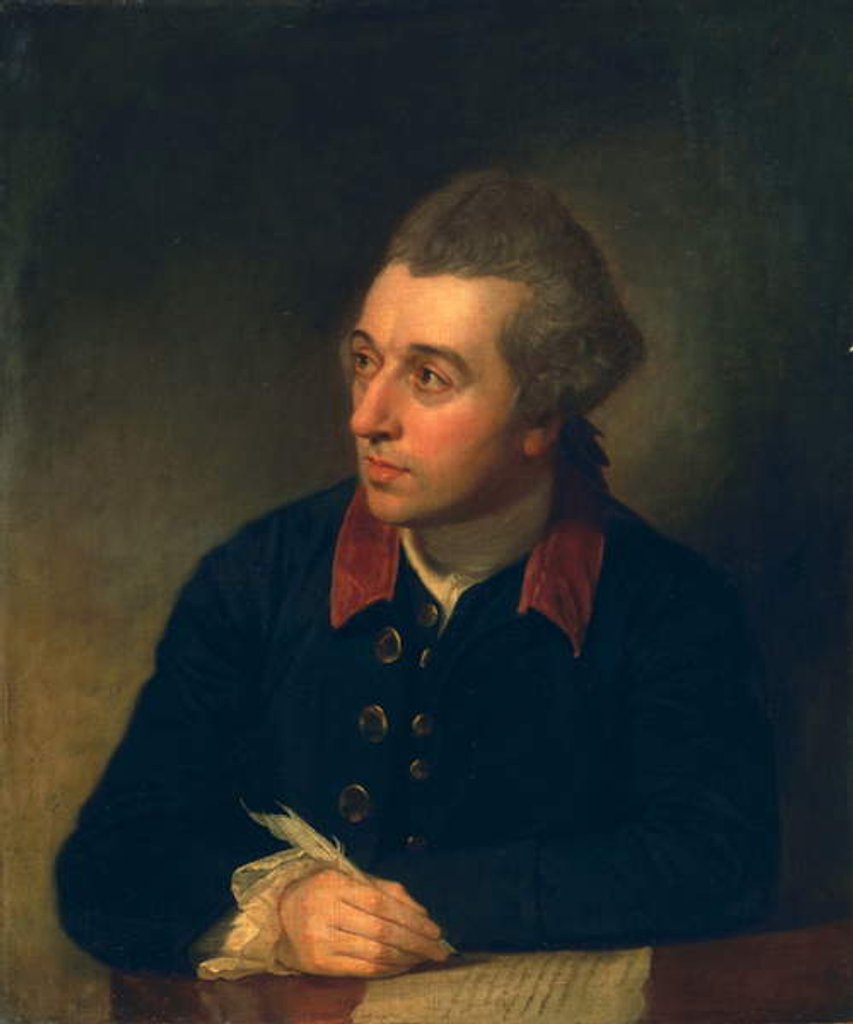 Detail of Richard Cumberland, c.1771 by George Romney
