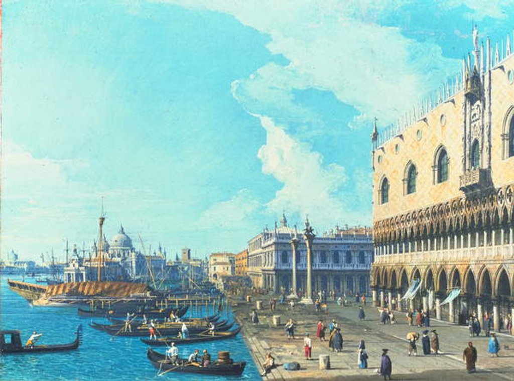 Detail of View of Venice with the Salute, c.1735 by Canaletto