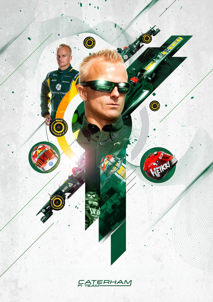 Detail of Heroic Heikki, Heikki Kovalainen by Jason Pooley
