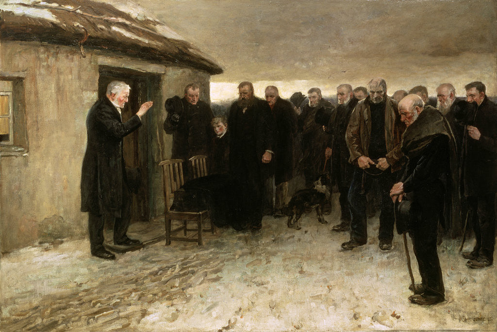 Detail of A Highland Funeral by Sir James Guthrie
