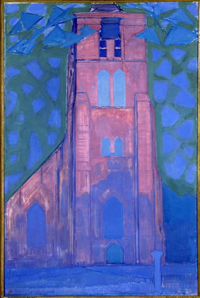 Detail of Church tower at Domburg, 1911 by Piet Mondrian