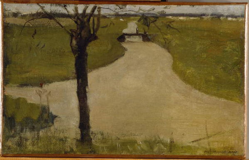 Detail of Irrigation Ditch with Young Pollarded Willow, Oil Sketch II, 1900 by Piet Mondrian