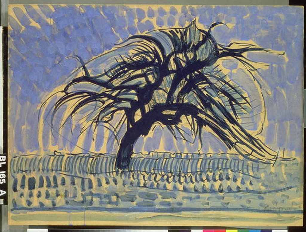 Detail of Apple Tree in Blue, 1908-09 by Piet Mondrian