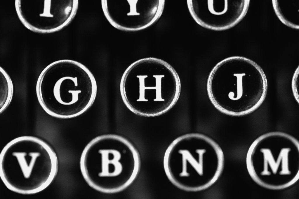 Detail of Old Typewriter Keys by Anonymous