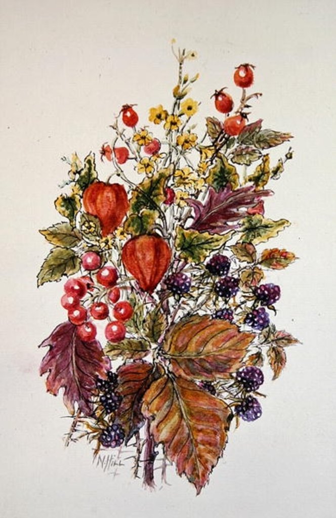 Detail of Autumn posy by Nell Hill