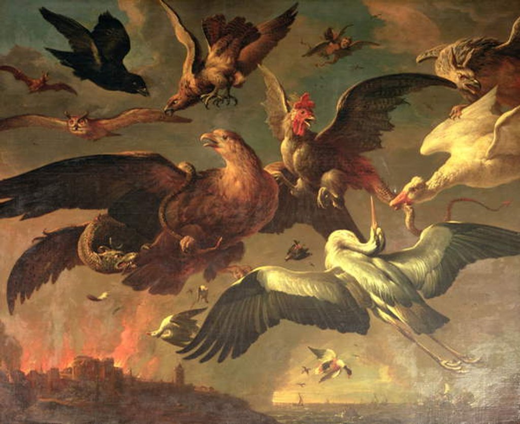 Detail of William III's Lowland Wars by Melchior de Hondecoeter