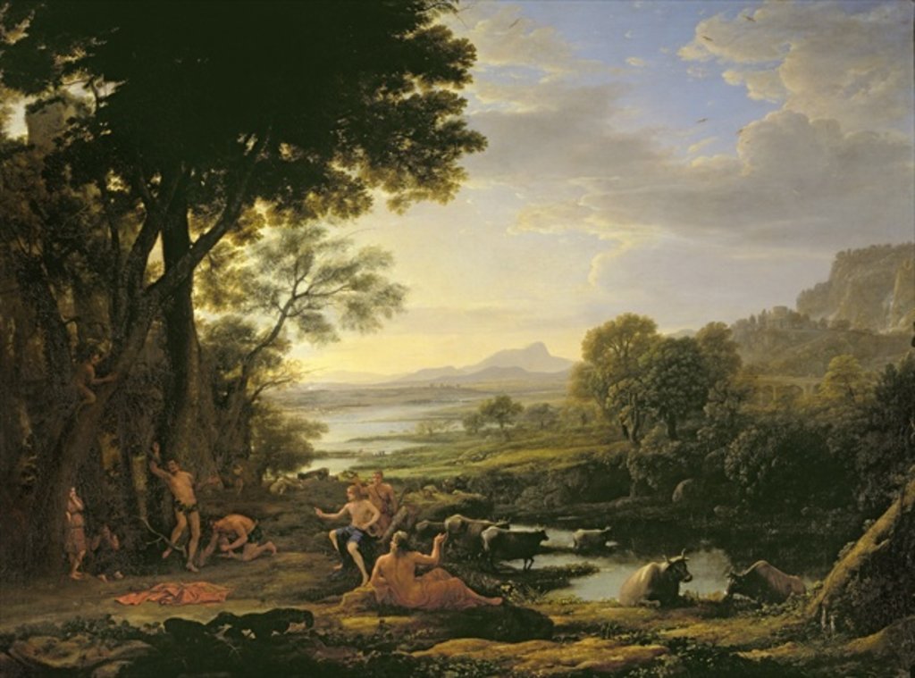 Detail of Apollo flaying Marsyas by Claude Lorrain